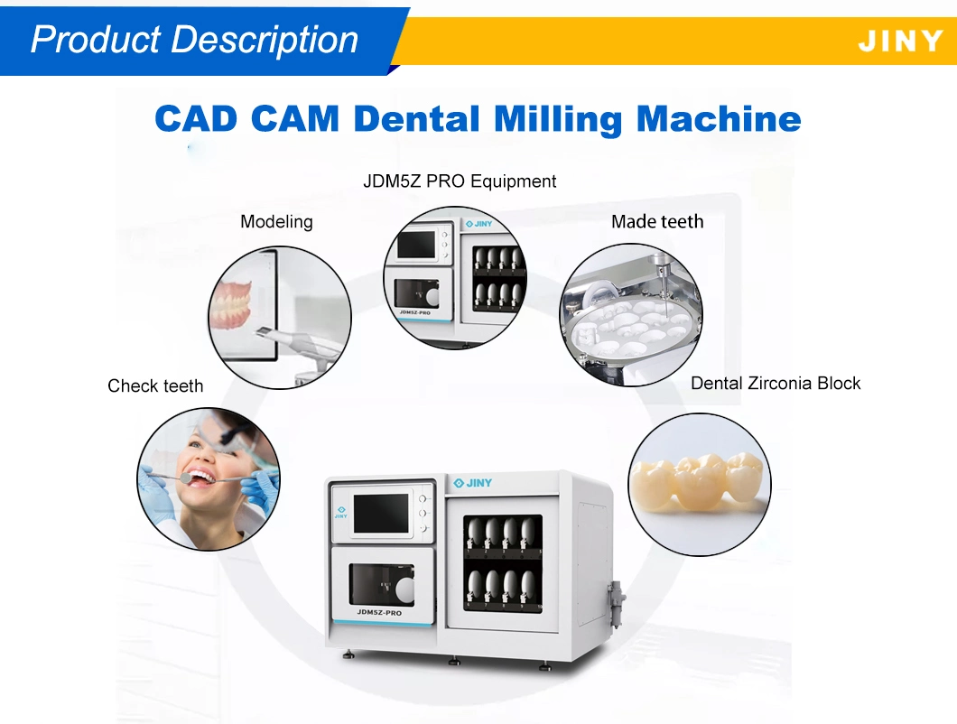 5 Axis Dental Lab Equipment Zirconia Special CAD Cam Dental CNC Milling Machines with Automatic-Disc Changer